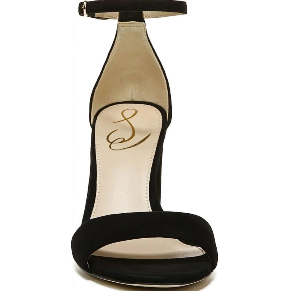 Sam Edelman Women's Black Suede Buckle Ankle Strap Robyn Heels Sandals Size 9M